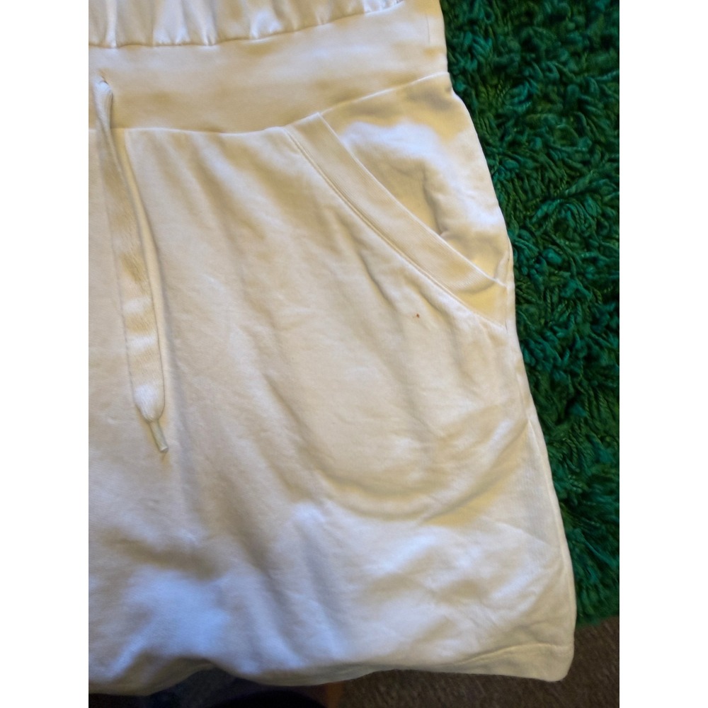 Lacoste T-Shirt Dress Womens 36 White Good V-Neck Drawstring Waist Pocket Logo - Picture 8 of 9